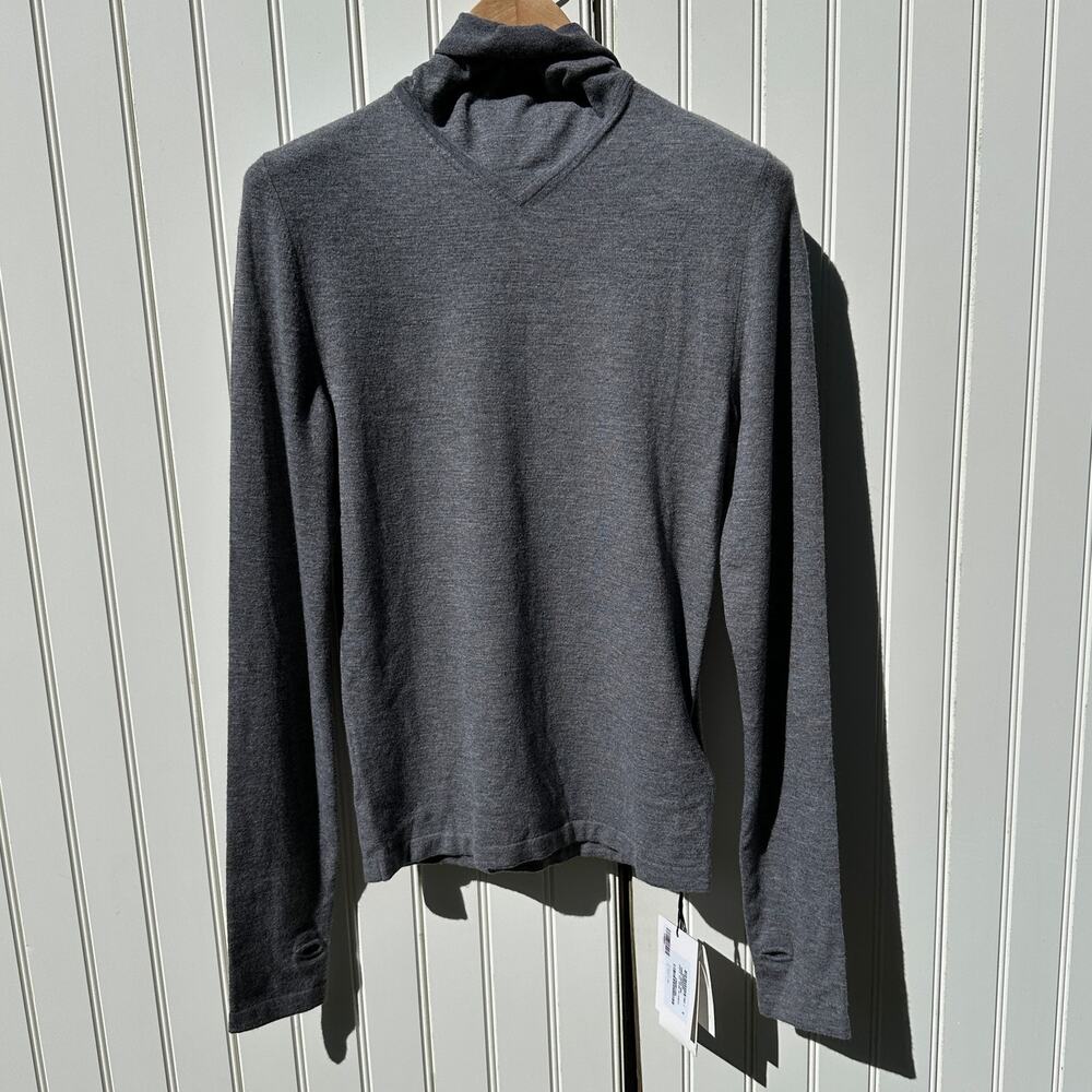 Bottega Veneta Cashmere Blend Balaclava Hoodie Sweater Jumper Wool Grey Sz Small